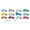 carte postale 2cv Evolution 1971-1990 (210x105mm)