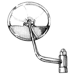 rétroviseur rond chromé...