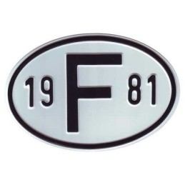 plaque 'F' millésime 1981